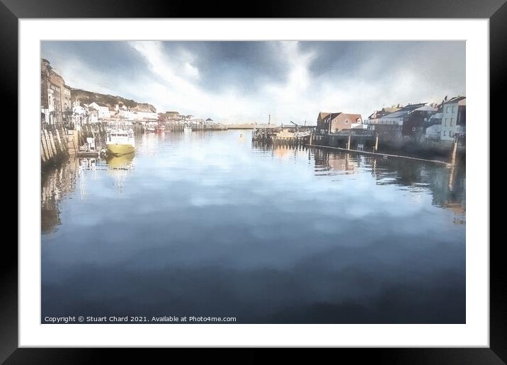 Whitby Harbour and boats Framed Mounted Print by Travel and Pixels 