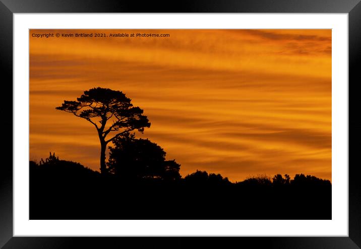 dramatic sunset Framed Mounted Print by Kevin Britland