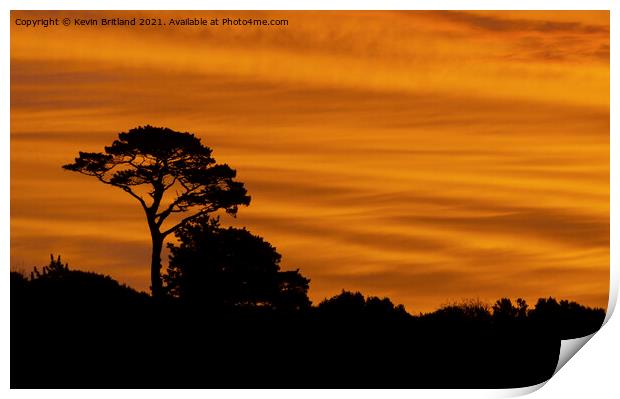 dramatic sunset Print by Kevin Britland