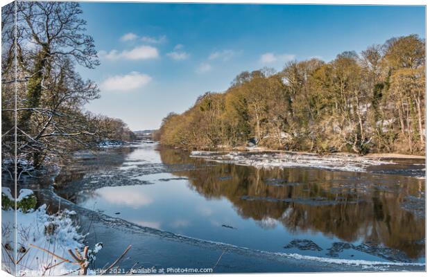 Frozen Tees at Wycliffe Canvas Print by Richard Laidler