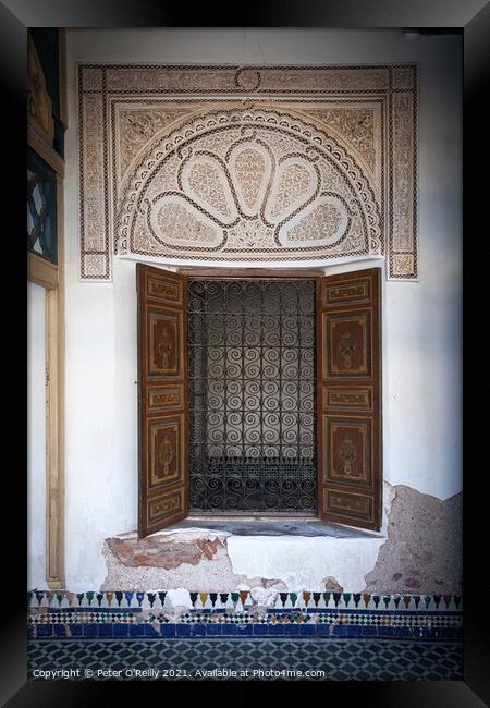 Marrakech Window #1 Framed Print by Peter O'Reilly