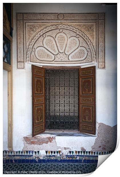 Marrakech Window #1 Print by Peter O'Reilly