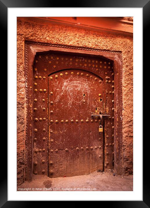 Marrakech Doorway #1 Framed Mounted Print by Peter O'Reilly