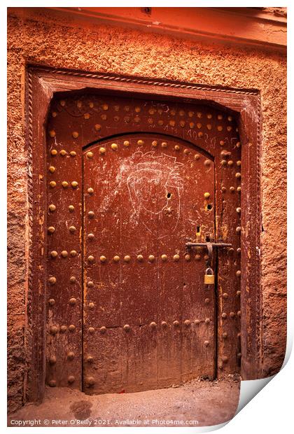Marrakech Doorway #1 Print by Peter O'Reilly