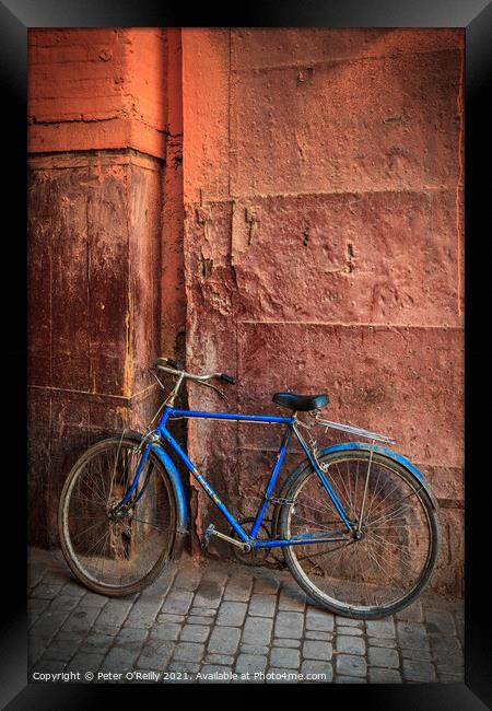 The Blue Bike Framed Print by Peter O'Reilly