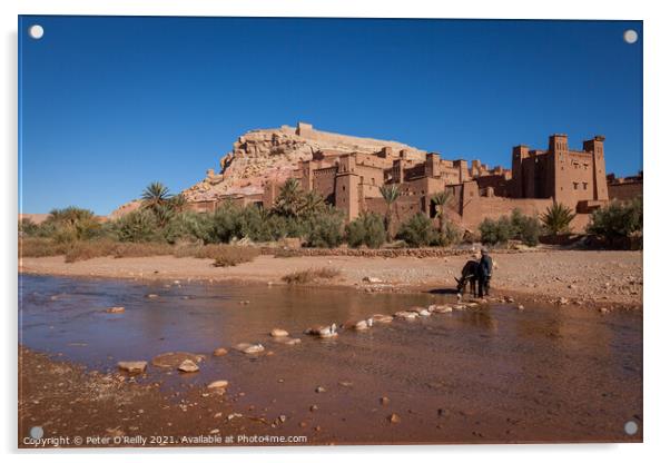 Ait-Ben-Haddou, Morocco Acrylic by Peter O'Reilly