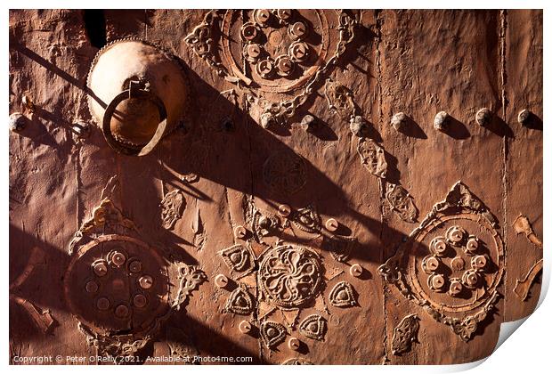 Moroccan Door Print by Peter O'Reilly