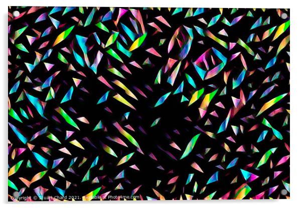 Stained glass shards Acrylic by Travel and Pixels 