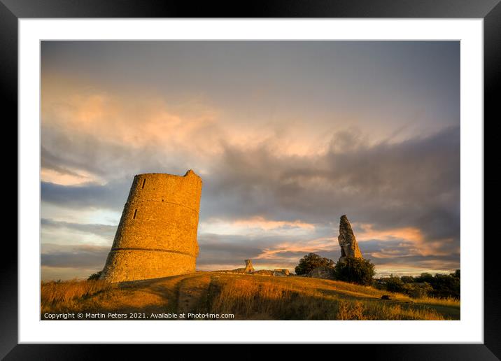 Majestic ruins overlooking the dawn Framed Mounted Print by Martin Yiannoullou