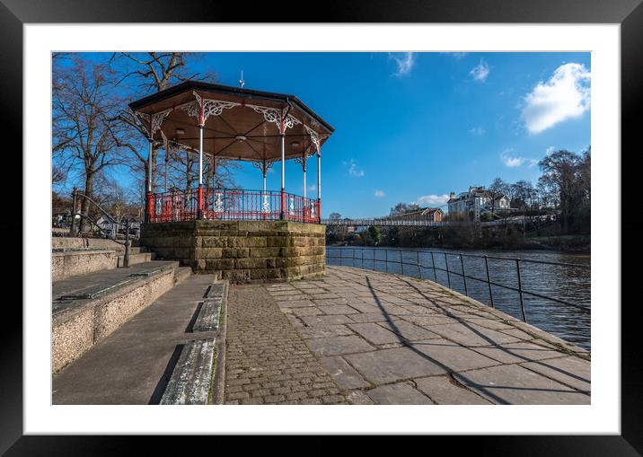 River Dee bandstand Chester Framed Mounted Print by Jonathon barnett