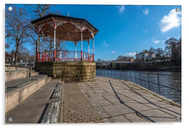 River Dee bandstand Chester Acrylic by Jonathon barnett
