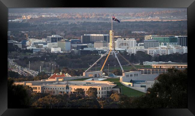 Parliament House - Canberra - Australia Framed Print by Steven Ralser