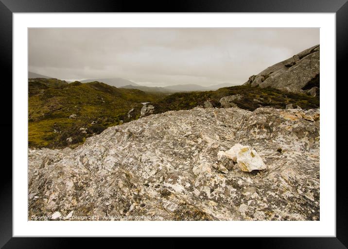 Rugged East Coast of Harris, Outer Hebrides Framed Mounted Print by Kasia Design