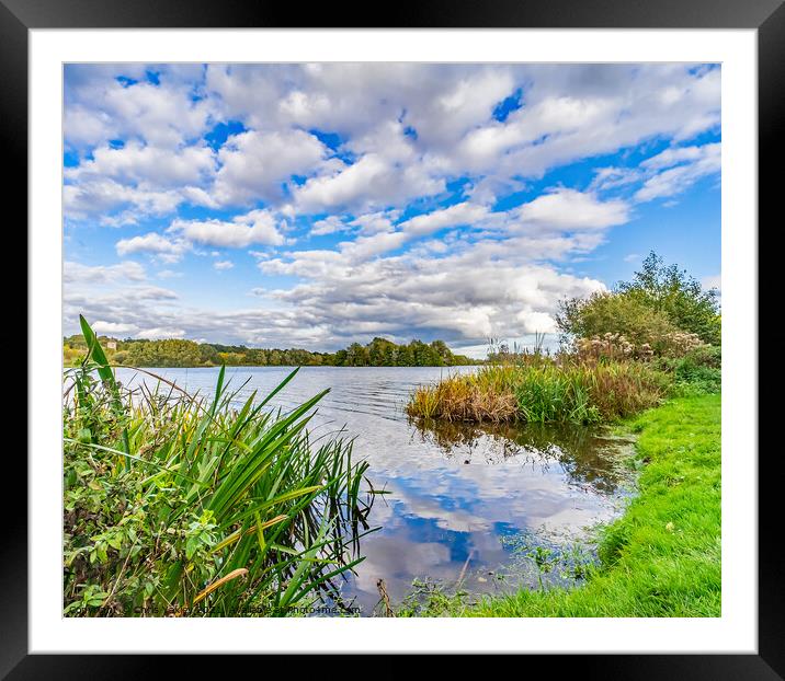 A view over Whitlingham Broad Framed Mounted Print by Chris Yaxley