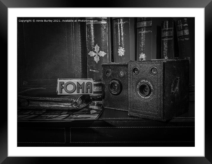 Vintage brownie camera  Framed Mounted Print by Aimie Burley