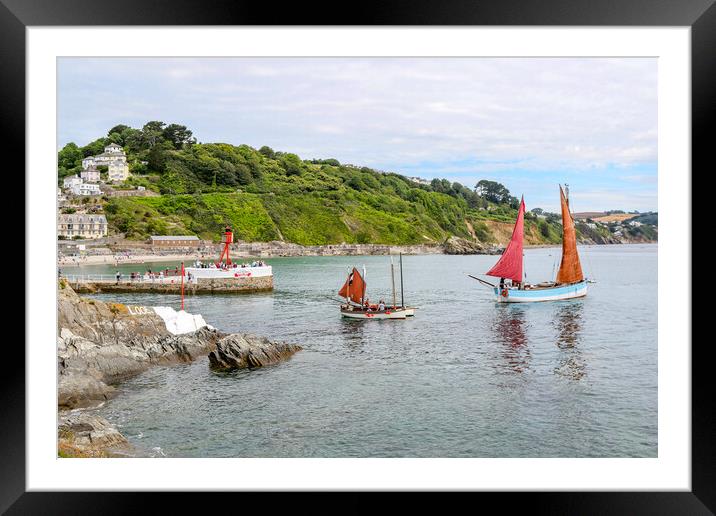 Looe Lugger fishing boats Framed Mounted Print by Oxon Images
