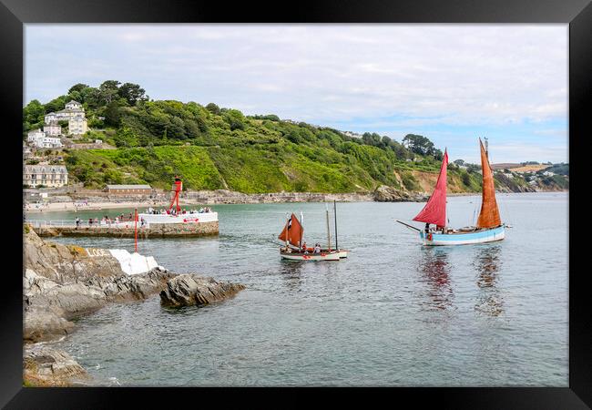 Looe Lugger fishing boats Framed Print by Oxon Images