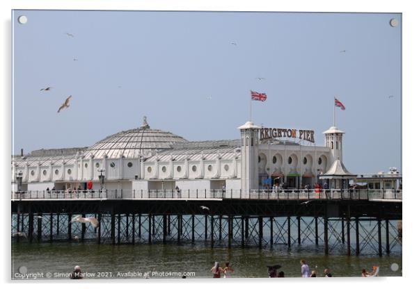 Majestic Brighton Pier Acrylic by Simon Marlow