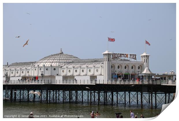 Majestic Brighton Pier Print by Simon Marlow