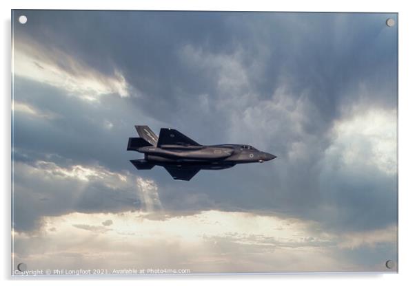 F35 fighter  Acrylic by Phil Longfoot