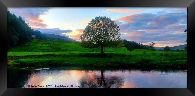 River at Whitewell Framed Print by Michele Davis