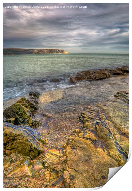 Swanage Bay Print by Derek Daniel