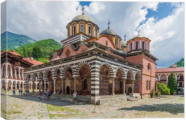Majestic Rila Monastery Canvas Print by Kevin Snelling