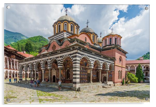 Majestic Rila Monastery Acrylic by Kevin Snelling
