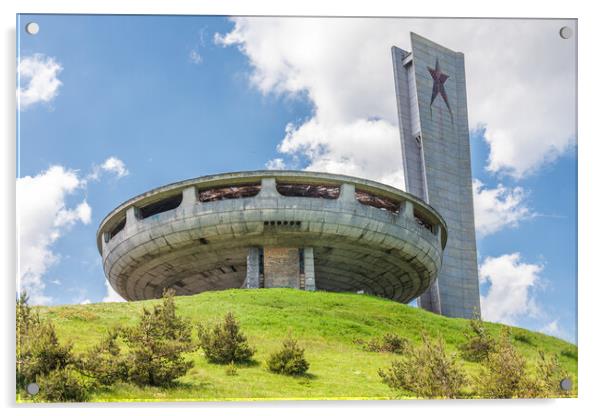 The Majestic Brutalism of Buzludzha Acrylic by Kevin Snelling