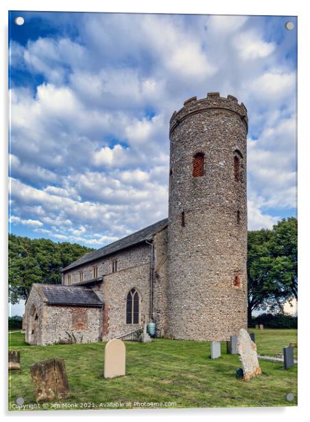 St Margaret's Church, Burnham Norton Acrylic by Jim Monk