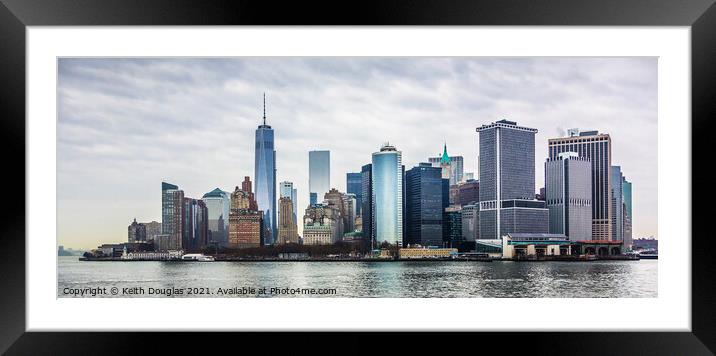 New York Cityscape Framed Mounted Print by Keith Douglas