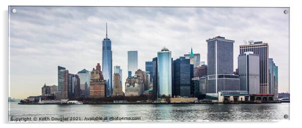 New York Cityscape Acrylic by Keith Douglas