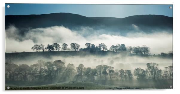Ullswater Morning Mist Acrylic by Keith Douglas