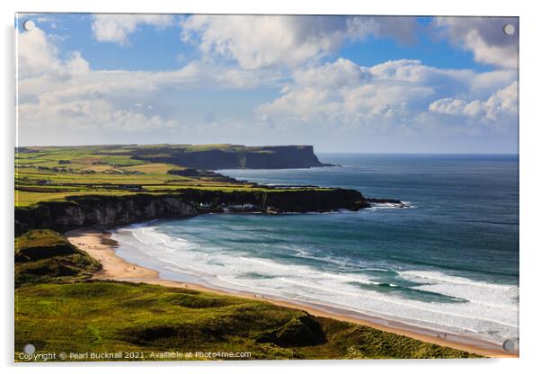 North Antrim Coastline Northern Ireland Acrylic by Pearl Bucknall
