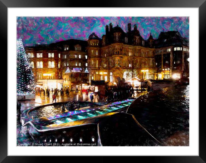 Birmingham at Christmas Framed Mounted Print by Travel and Pixels 