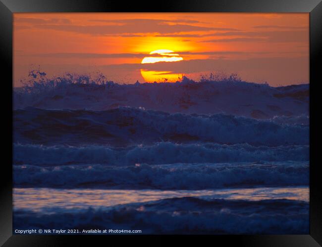 Cornish sunset Framed Print by Nik Taylor