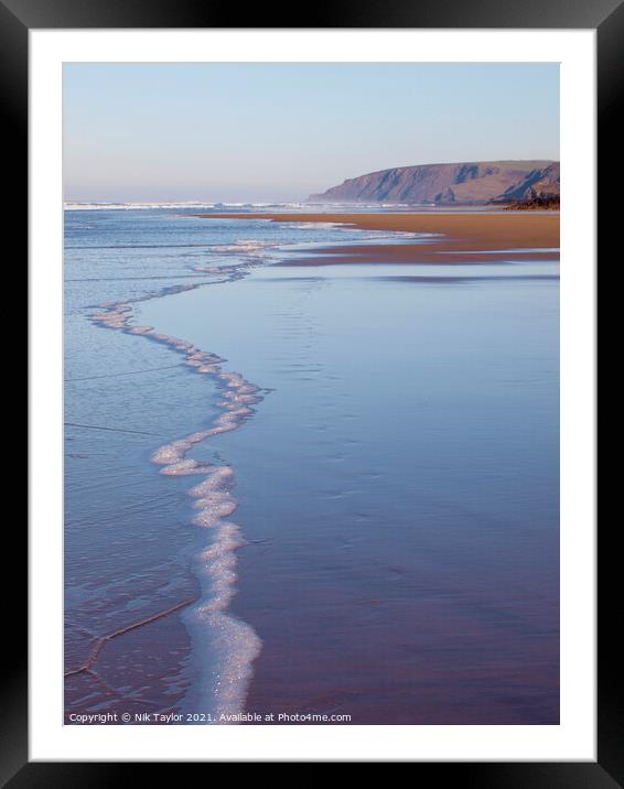 Beautiful Bude Framed Mounted Print by Nik Taylor