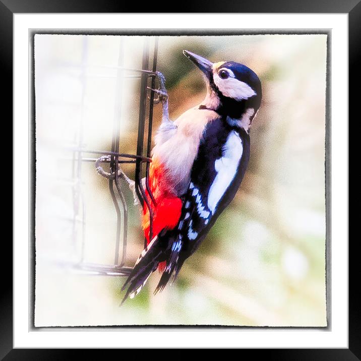 Great Spotted Woodpecker - 03 Framed Mounted Print by Trevor Camp