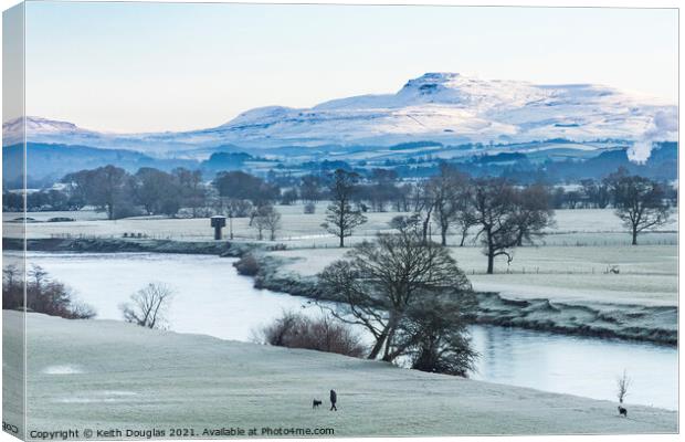 River Lune in Winter Canvas Print by Keith Douglas
