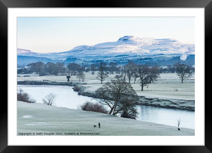 River Lune in Winter Framed Mounted Print by Keith Douglas