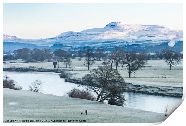 River Lune in Winter Print by Keith Douglas