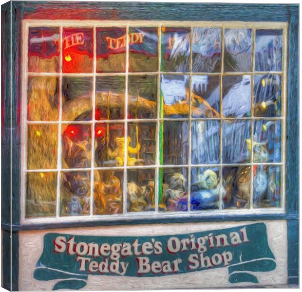Teddy Bear Shop Art Canvas Print by David Pyatt