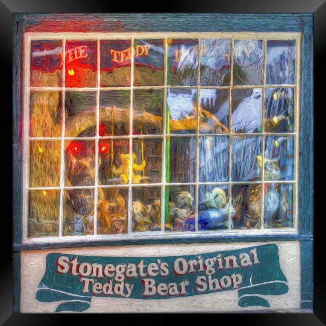 Teddy Bear Shop Art Framed Print by David Pyatt