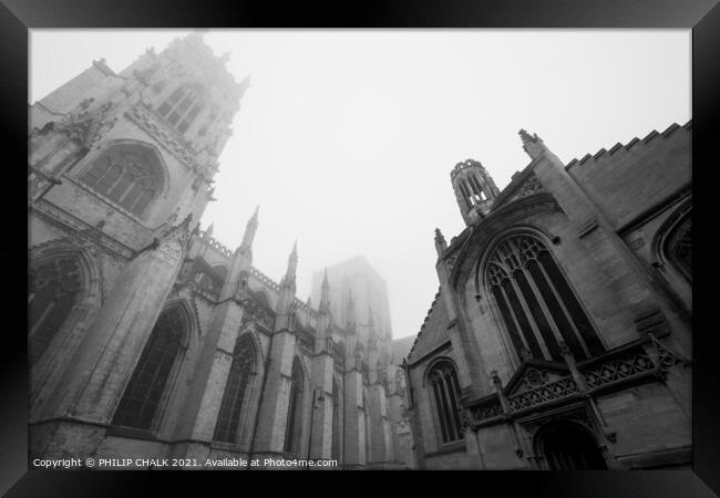 York minster in the mist 269 Framed Print by PHILIP CHALK