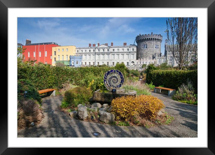 Dublin Castle From Dubh Linn Gardens Framed Mounted Print by Artur Bogacki