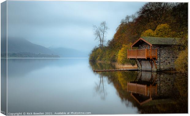 Boathouse Ullswater Lake District Canvas Print by Rick Bowden