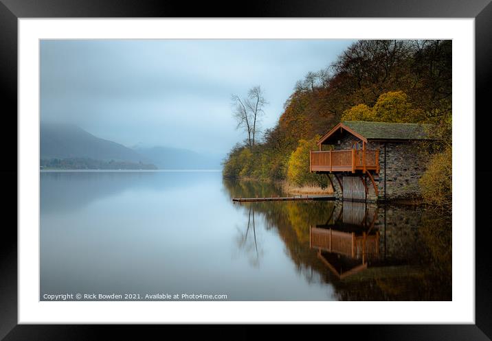 Boathouse Ullswater Lake District Framed Mounted Print by Rick Bowden