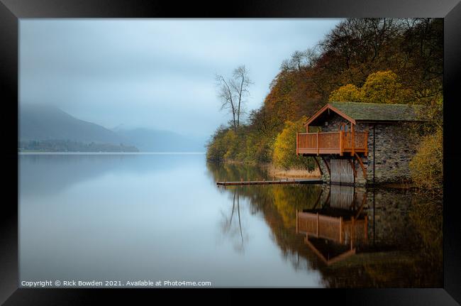 Boathouse Ullswater Lake District Framed Print by Rick Bowden