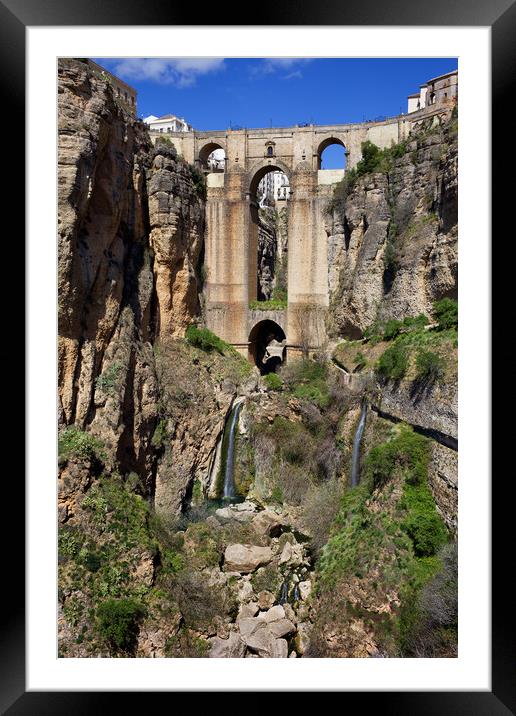 Ronda Bridge in Spain Framed Mounted Print by Artur Bogacki