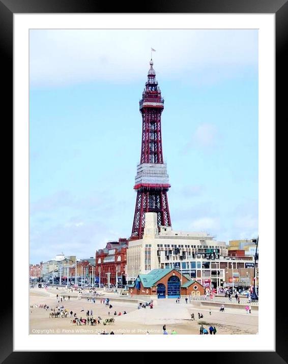 Blackpool Tower Framed Mounted Print by Fiona Williams